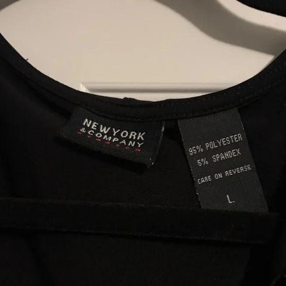 New York & Co Black Ruffle Blouse - Picture 2 of 2